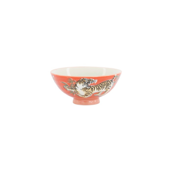 Bowl Kawaii Tiger Red, Porcelain, Ø 14.5 × 6.5 cm, 500 ml, Item No. 33830