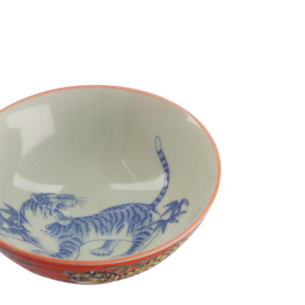 TDS, Bowl, Kawaii, Tiger, Red, Ø 14,5x6,5cm- Item No. 33830