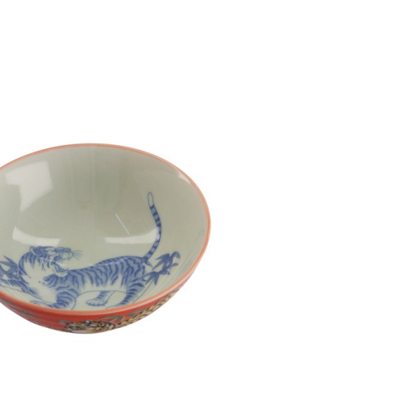 Bowl Kawaii Tiger Red, Porcelain, Ø 14.5 × 6.5 cm, 500 ml, Item No. 33830