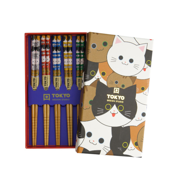 TDS, 5 Paar Kinder Essstäbchen, Geshenkset, Cats, Art.-Nr. 33838