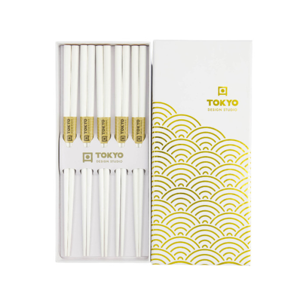 TDS, 5 Paar Essstäbchen, Gold Wave, Art.-Nr. 33864