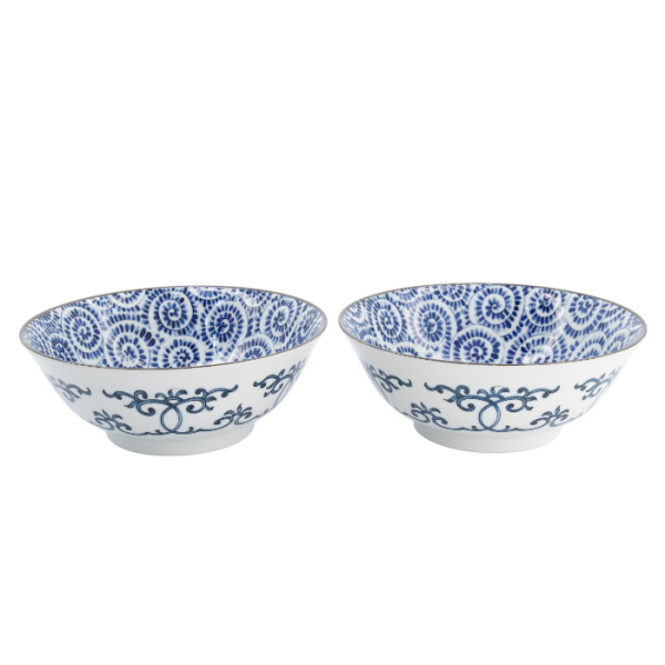 TDS, Ramenschale in Geschenkbox, 2 Stk, Blau, Ø 19x7,5cm 1100ml, Art.-Nr. 33942