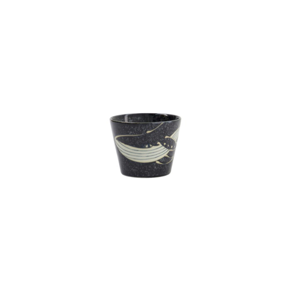 Soba-Tasse Kawaii Black Whale Schwarz, Porzellan, Ø 8,6 × 6,9 cm, 210 ml, Art.-Nr. 33945