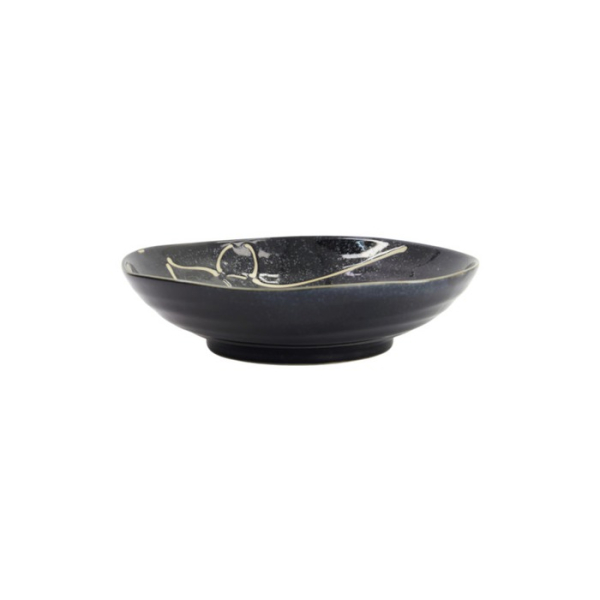Pastateller Kawaii Black Whale, Porzellan, Ø 20,8 × 5,2 cm, 650 ml, Art.-Nr. 33950