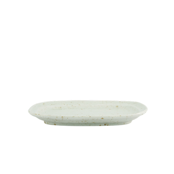 TDS, Oval Plate, Teppun Konahiki, White, 25.8x16.7cm , Item No. 33967