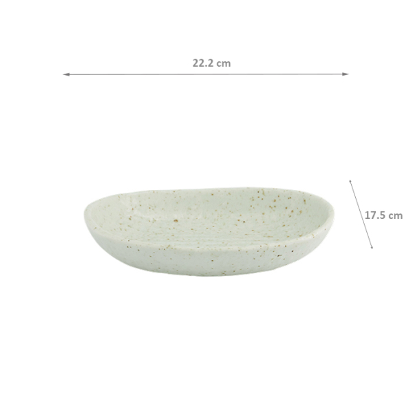 TDS, Oval Bowl, Teppun Konahiki, White, Ø 22.2x17.5cm, Item No. 33968
