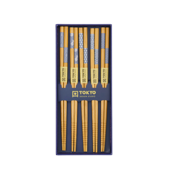 TDS, 5 Paar Essstäbchen Geschenkset, Blau, Art.-Nr. 33978