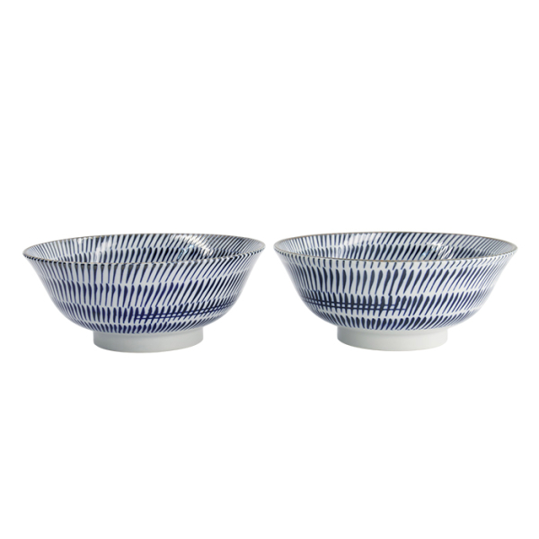 TDS, Ramen Bowl Gift Set, Kanna, 2 pcs., Ø 19x7.5cm 1100ml, Item No. 33980
