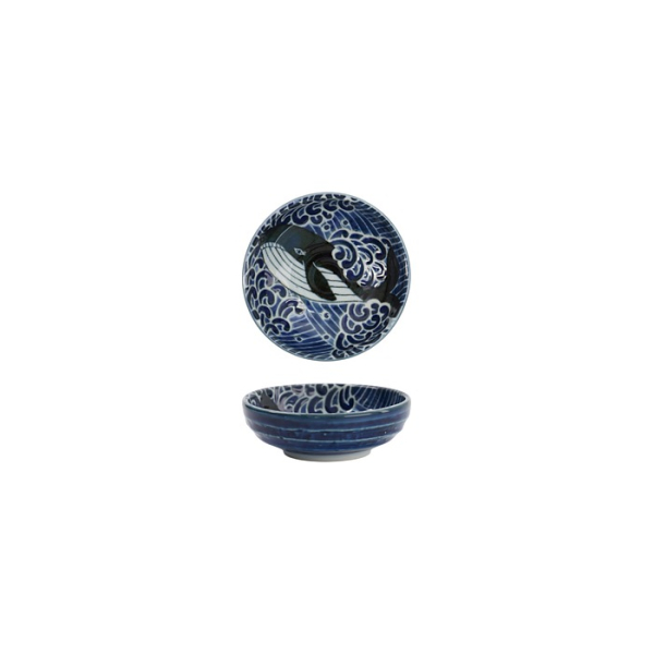 Tokyo Design Studio Saucenschale Kawaii Whale Blau, Porzellan, Ø 9,5 × 3 cm