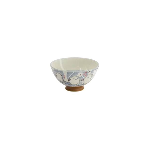 Reisschale Kawaii Bird Grau, Porzellan, Ø 11,5 × 6,2 cm, 300 ml, Art.-Nr. 34034