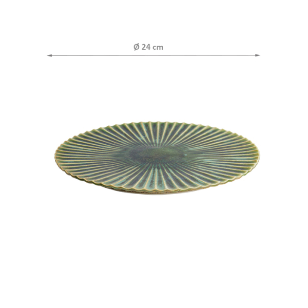 TDS, Runder Teller, Mino Craft, Grün, Ø  24 cm, Art Nr. 34039