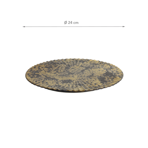 TDS, Runder Teller, Mino Craft, Gold, Ø 24 cm, Art Nr. 34044