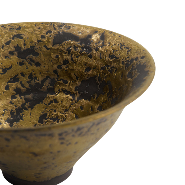 TDS, Mino Craft Rund Schale, Gold, Ø 19,5x10cm- Art Nr.34045