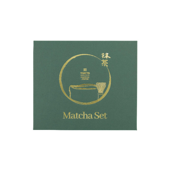 TDS, Matcha Bowl Giftset, 4-piece set, 14.5 x 6.5 cm, Unofu Brown White, Item No. 34080