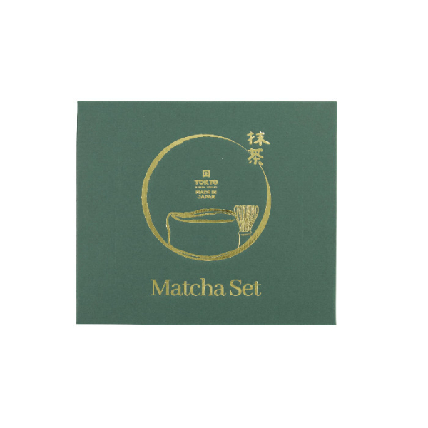 TDS, Matcha Bowl Giftset, 4-piece set, 14.5 x 6.5 cm, Hisui Green , Item No. 34081