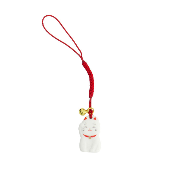 TDS, Schlüsselanhänger, Lucky Cat, Weiß, 3 cm, Art Nr. 34135