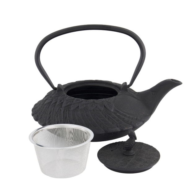 TDS, WY Teekanne aus Gusseisen, Crane XH, Schwarz, 0,8 L, Art-Nr. 34142