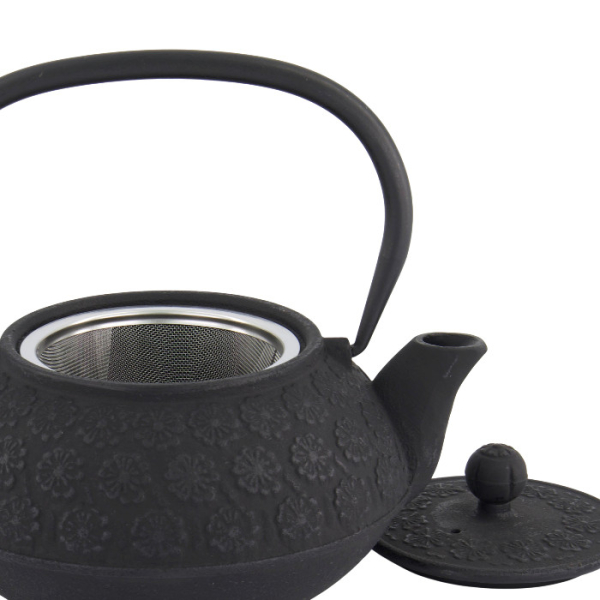 TDS, WY Teekanne aus Gusseisen, Sakura YH, Schwarz, 0,9 L, Art-Nr. 34147