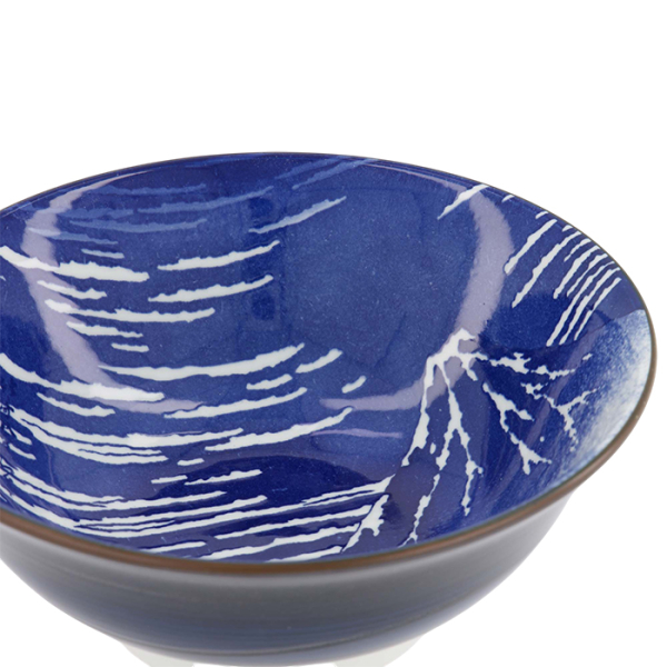 TDS, Ramen schale, Hokusai Fuji , Blau/Weiß, Ø 21x8,5cm- Art Nr. 34161
