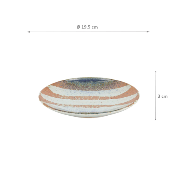 TDS, Plate, Aka-cha Suisho, Ø 19.5x3cm, Br -Item no. 34249