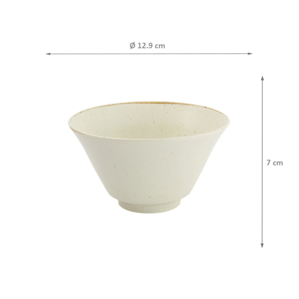 TDS, Bowl, Umizuna Beige, Ø 12.9x7cm - Item No. 34290