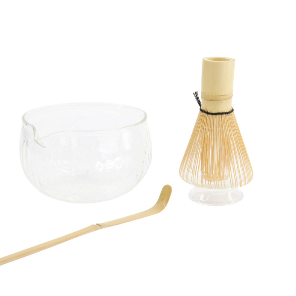 TDS, Matcha Bowl Giftset , Glass, 4-piece set, 12.5 x 7.5 cm, Item No. 37203