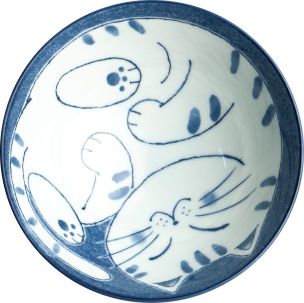 EDO Japan, Schale, Blau Cat, Ø 14 x 6,5 cm, Art.-Nr. 6041269