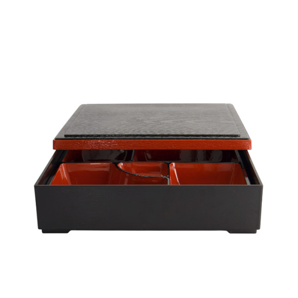 TDS, Bentobox, ABS Lacquerware, 25.5x25.5cm, Item No. 4193