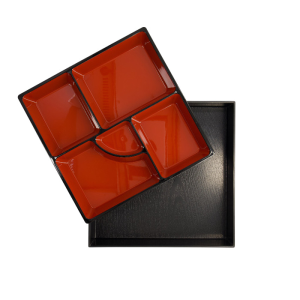 TDS, Bentobox, ABS Lacquerware, 25.5x25.5cm, Item No. 4193