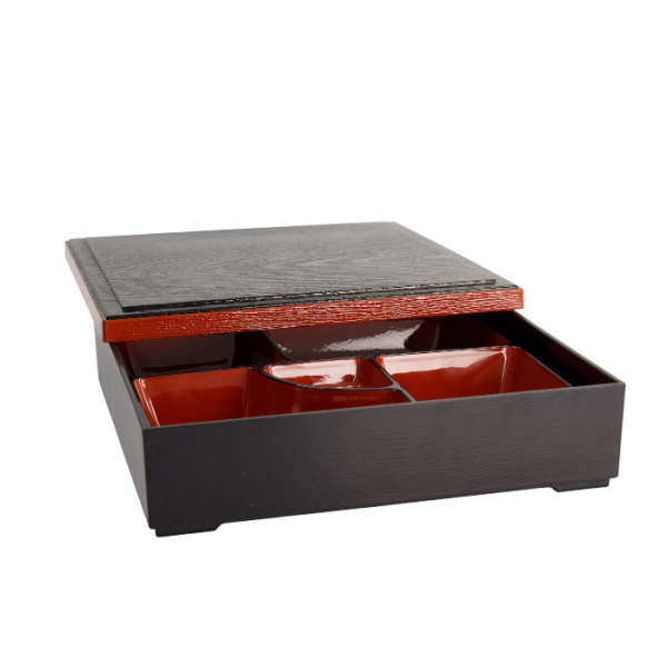 TDS, Bentobox, ABS Lacquerware, 25.5x25.5cm, Item No. 4193
