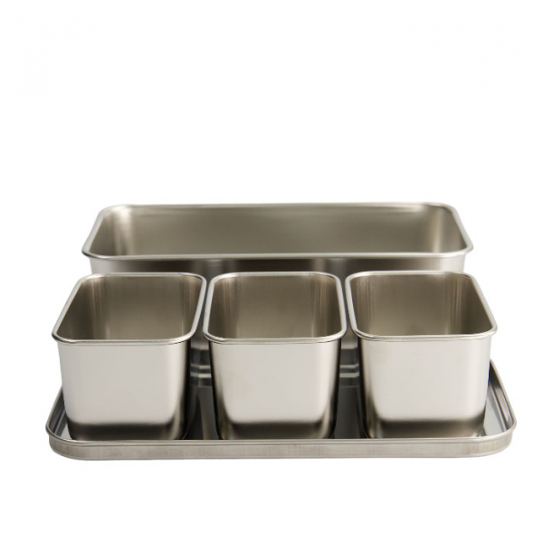 TDS, Seasoning Container, Stainless Steel, 3 Pcs, 21 x 11.5 x 6.5 cm, Item No. 4854