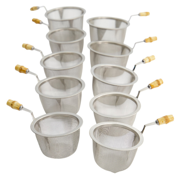 TDS,Japanese Tea & Tea Cannisters Strainer, 100pcs, Set w/handle, Item No. 4867