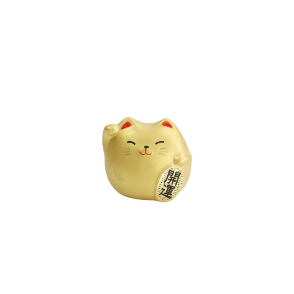 TDS, Lucky Cat, Decoration, Gold, 5.5 cm - Item No. 6125