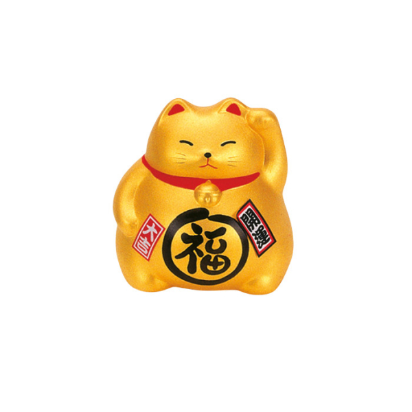 TDS, Glückskatze / Lucky Cat, Dekoration, Gold, 9 cm - Art Nr. 6129
