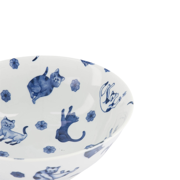 TDS, Ramen schale, Kawaii Hananeko Cat, Blau, Ø 19,8x7,5cm- Art Nr. 61695