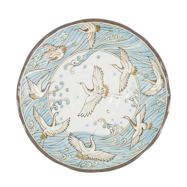 TDS, Plate, Crane Light Blue, Ø 22x4cm, Item No. 617348