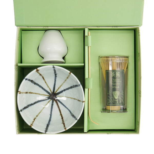 TDS, Matcha Schale Geschenkset 4-tlg., 13 x 8 cm, Tokusa, Art.-Nr. 617386