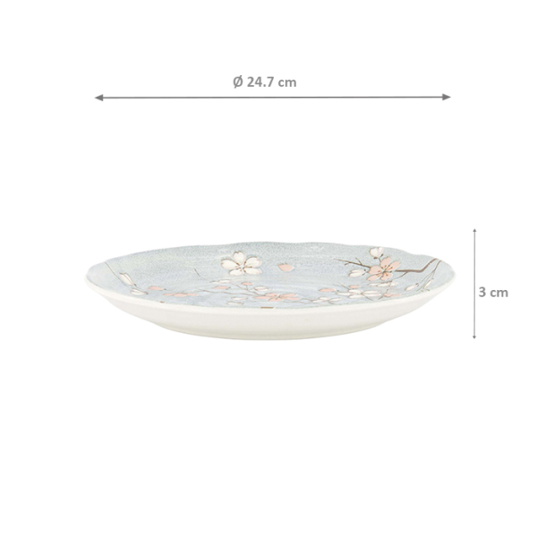 TDS, Plate, Fujisakura, Ø 24.7 x 3 cm, Grey - Item No. 617508