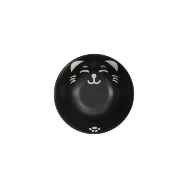 Bowl Kawaii Cat Neko Black, Porcelain, Ø 15 × 7 cm, 500 ml, Item No. 617584