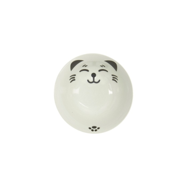 Rice Bowl Kawaii Cat Neko White, Porcelain, Ø 15 × 7 cm, 500 ml, Item No. 617591