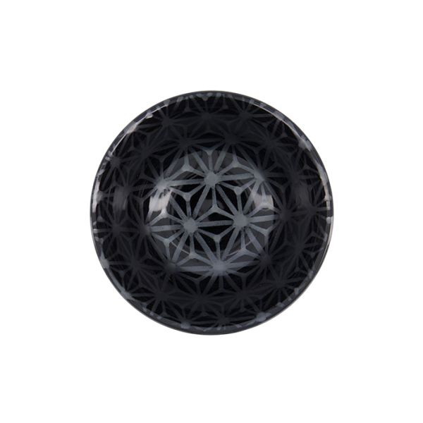 TDS, Tayo Bowl, Kuromonyo Asanoha, Black, Ø 15x7cm 550ml, Item No. 617973