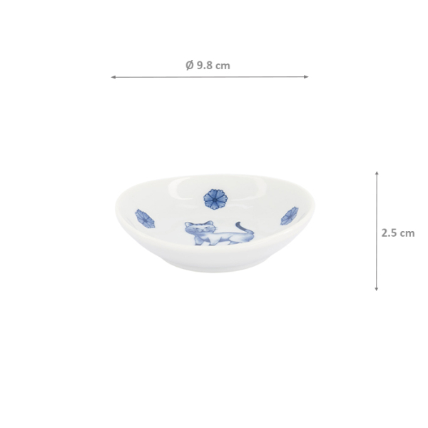 TDS, Sauce Bowl, Kawaii Hananeko Cat, Ø 9.8 x 2.5 cm - Item No. 618000