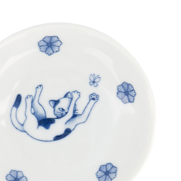 TDS, Sauce Bowl, Kawaii Hananeko Cat, Blue, Ø 9.8 x 2.5 cm - Item No. 618031