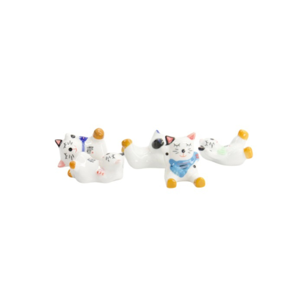 Essstäbchenablagen-Set Kawaii Ramen Cat Bunt, 5-tlg., Porzellan, Art.-Nr. 618055