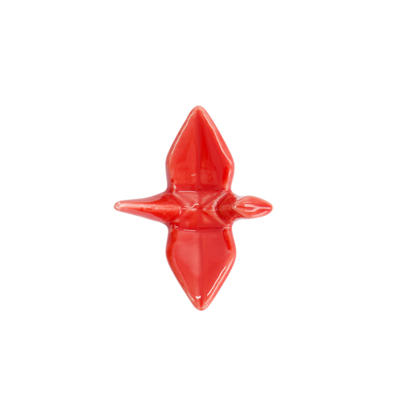 TDS, Chopsticks Rest, Crane, Red, 5 x 5.5 x 3 cm, Item No. 7349
