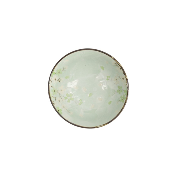 Rice Bowl Green Cosmos, Stoneware, Ø 16 × 8 cm, 600 ml, Item No. 7811