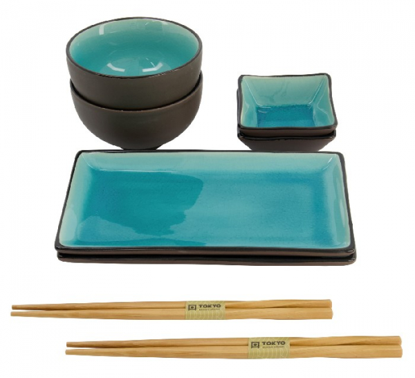 Glassy Turquoise Sushi Set bei g-HoReCa (Bild 5 von 7)