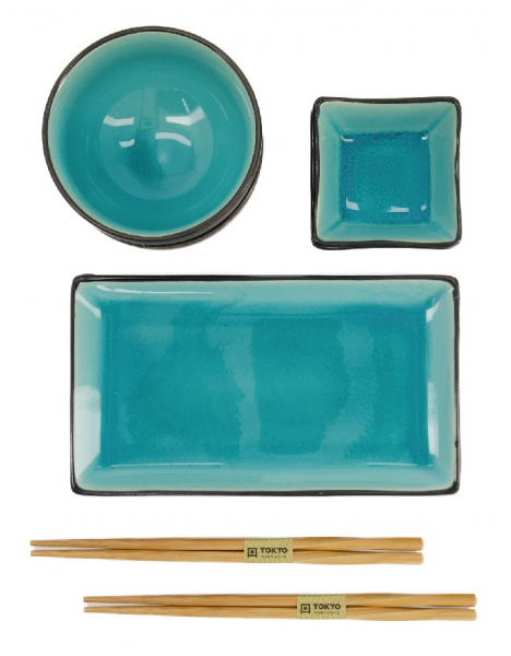 Glassy Turquoise Sushi Set bei g-HoReCa (Bild 6 von 7)