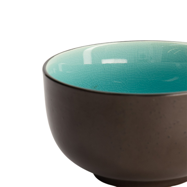 TDS, Glass Bowl, Turquoise, Ø 13x7.5cm, 360ml, Item No. 8170