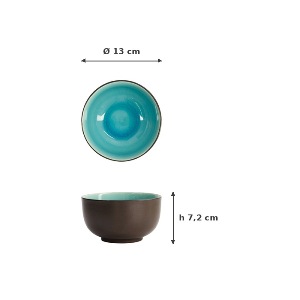 Schale Glassy Türkis, Ø 13 × 7,2 cm, 570 ml, Art.-Nr. 8170